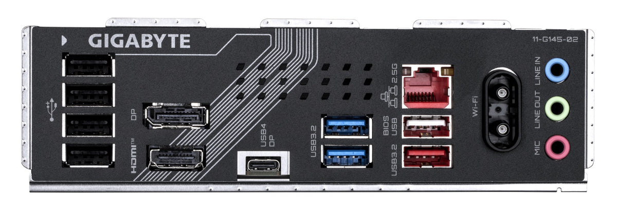 GIGABYTE B860 GAMING X WIFI6E Motherboard - Intel Core Ultra Series CPUs, 12+1+2+1 Phases VRM, up to 9066MHz DDR5, 1xPCIe 5.0 + 2xPCIe 4.0 M.2, 2.5GbE LAN, WIFI 6E, USB4