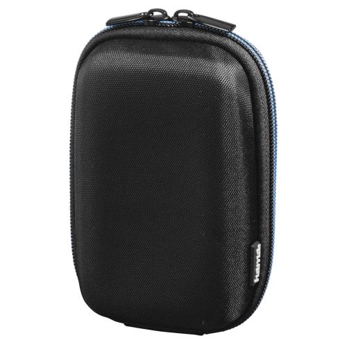 Hama Hardcase Zip 80M Camera Case, Belt Loop, Neck Strap, Black/Blue, 7.5 x 4.5 x 12.5 cm Compartment