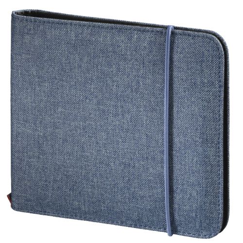 Hama Up to Fashion CD/DVD/Blu-Ray Disc Wallet, Up to 24 Discs, Blue