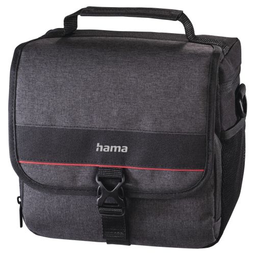 Hama Valletta 140 Camera Bag, Belt Loop, Shoulder Strap, Removable Divider, Black, 22 x 11.5 x 20.5 cm Compartment