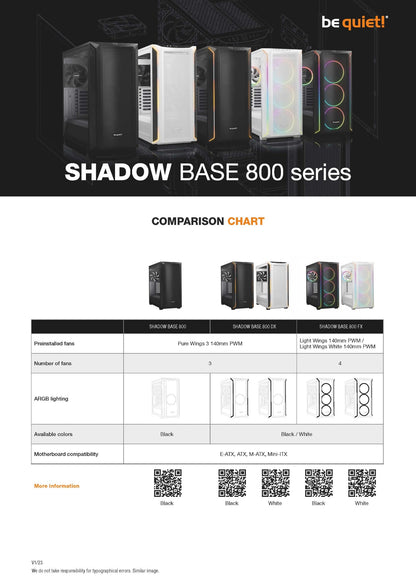 be quiet! Shadow Base 800 FX White Midi Tower