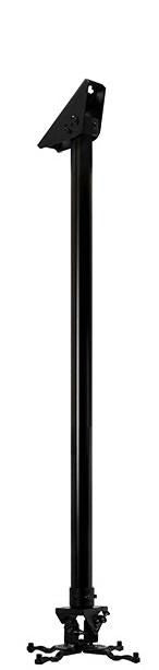 B-Tech Fixed Drop Projector Ceiling Mount with Micro-Adjustment, 2 m, max 25 kg, Tilt +/-13°, Ø50mm Pole, -Black Fixed Drop Projector Ceiling