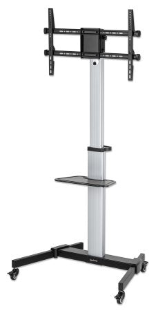 Manhattan Trolley Mount Stand for TV & Monitors, For screens: 37" to 86", -10 to 5° Tilt, 90° Rotation, VESA compatibility: all between 200x200 to 600x400mm - check the dimensions of the four mounting holes on back of screen to ensure it fits, Max 50kg, B