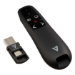 V7 WP500C Wireless Presenter Dual USB-C + USB-A - 2.40 GHz RF - Black - Red Laser Pointer - 5 Button(s) - Wireless - Radio Frequency - USB - Storable USB Receiver slot