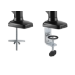 Manhattan Dual Desk Mount for TV & Monitors (Full Motion Spring), For screens 10" to 27", C-Clamp or Grommet Assembly,VESA compatibility: 75x75 and 100x100mm -check the dimensions of the four mounting holes on back of screen to ensure it fits,Max 9kg (eac