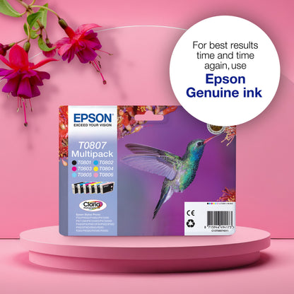 Epson C13T08014011/T0801 Ink cartridge black, 330 pages ISO/IEC 24711 7.4ml for Epson Stylus Photo P 50/PX/PX 730/R 265