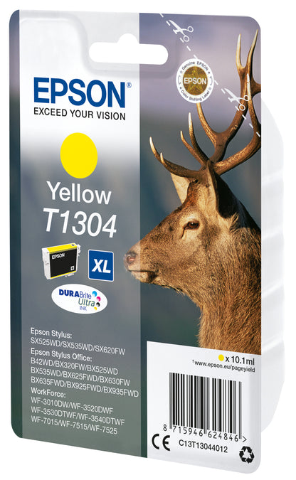 Epson C13T13044012/T1304 Ink cartridge yellow XL, 1.01K pages 10,1ml for Epson Stylus BX 320/SX 525/WF 3500