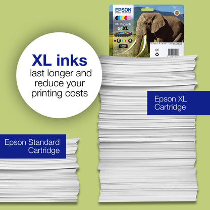 Epson C13T24214012/24 Ink cartridge black, 360 pages 5,1ml for Epson XP 750