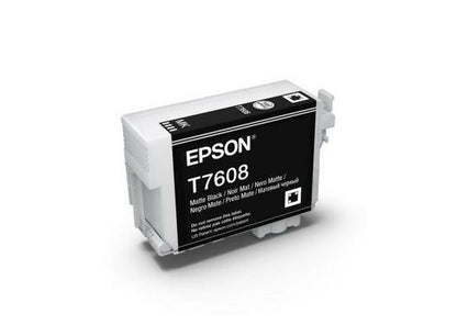 Epson C13T76084N10/T7608 Ink cartridge black matt, 1.1K pages 25.9ml for Epson SC-P 600