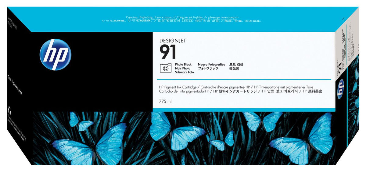 HP Ink Photo Black 775 ml. 91, Original, Pigment-based ink, Photo black, HP, HP Designjet Z6100, 1 pc(s)