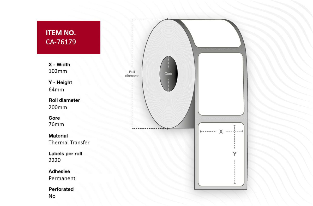 Capture CA-76179 printer label