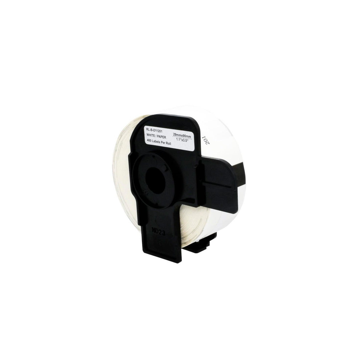 Capture Label 29mm x 90m Removable Black on White Paper (Continuous roll). Equivalent to Brother DK-11201