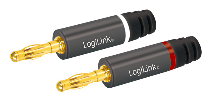 LogiLink CA1212 wire connector Banana Grey