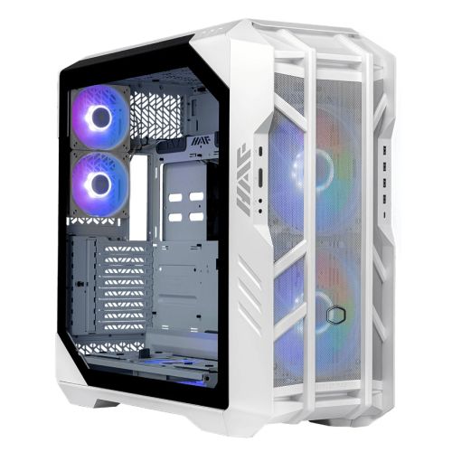 Cooler Master HAF 700 Gaming Case w/ Glass Side, E-ATX, Multi Chamber, 5x ARGB Fans, ARGB Fan Hub, USB-C, White