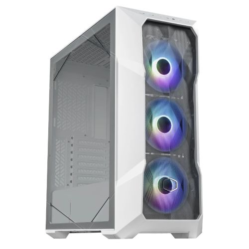 Cooler Master MasterBox TD500 Mesh V2 Gaming Case w/ Glass Side, E-ATX, 3x ARGB Fans, ARGB Fan Hub, FineMesh Front, USB-C, White