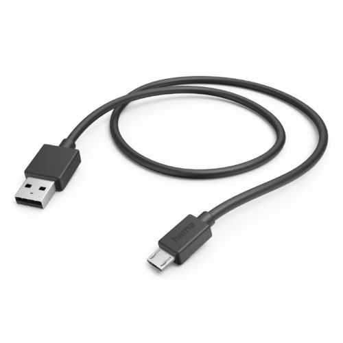 Hama USB-A to Micro USB Quick Charging Cable, USB 2.0, 1 Metre, Black