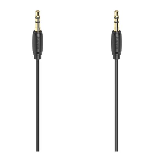 Hama 3.5mm Jack Stereo Cable, Male to Male, Gold-Plated, Ultra-thin, 3 Metre