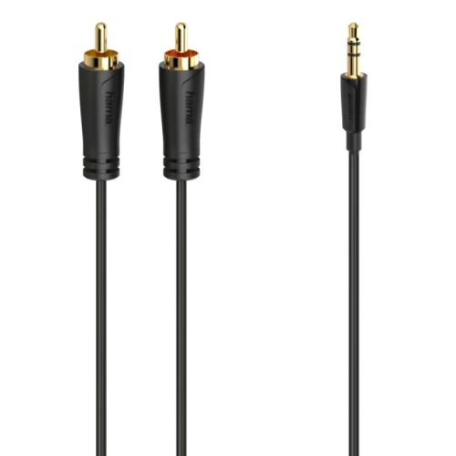 Hama 3.5mm Jack Plug to 2x RCA Plugs, Gold-plated, 1.5 Metre