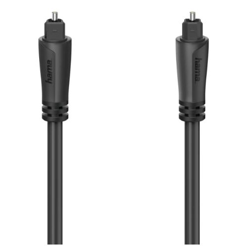 Hama Audio Optical Fibre Cable, ODT Plug (Toslink), 0.75 Metre