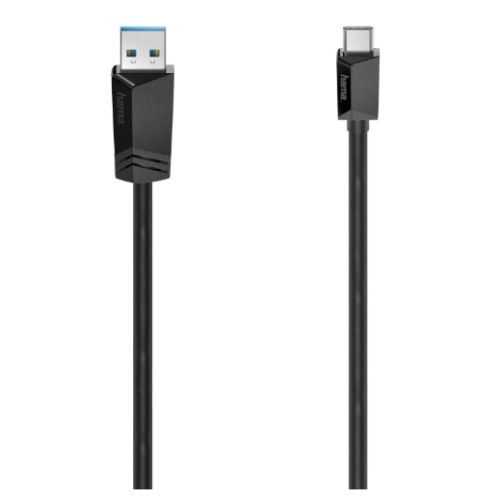 Hama USB-A to USB-C Cable, USB 3.2 Gen1, 0.25 Metre, Black