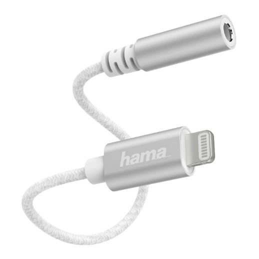 Hama Lightning Male to 3.5mm Jack Female Cable, Ultra-Thin & Flexible Cable