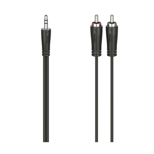 Hama 3.5mm Jack Plug to 2x RCA Plugs Converter Cable, Stereo, 1.5m