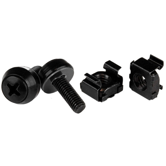 StarTech.com 50 Pack 10-32 Server Rack Cage Nuts And Screws W/Washers - Rack Mount Hardware Kit - Network/It Equipment Cabinet Clip/Captive