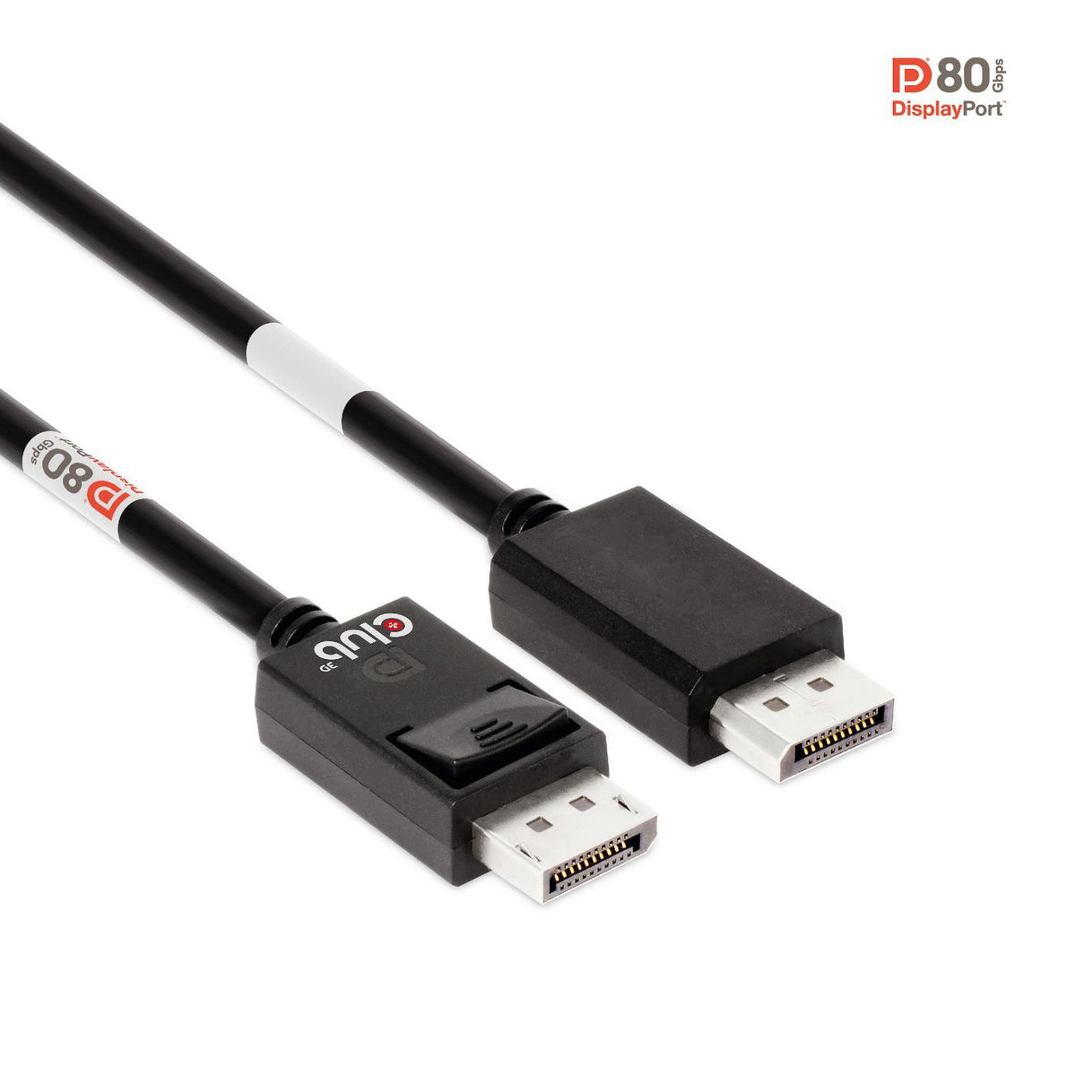 Club3D Displayport 2.1 Bi-Directional Vesa Dp80 Certified Cable 4K240Hz, 8K60Hz Or 10K30Hz M/M 1.2M/3.94Ft