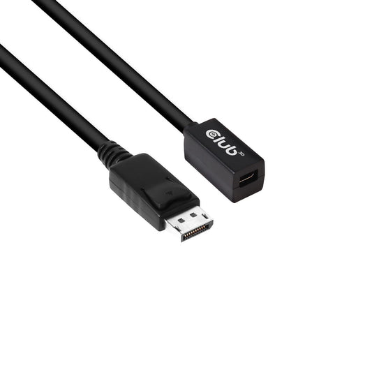 Club3D Mini Displayport 1.4 To Displayport Extension Cable 8K60Hz Dsc 1.2 Hbr3 Hdr Bidirectional F/M 1M/3.28Ft