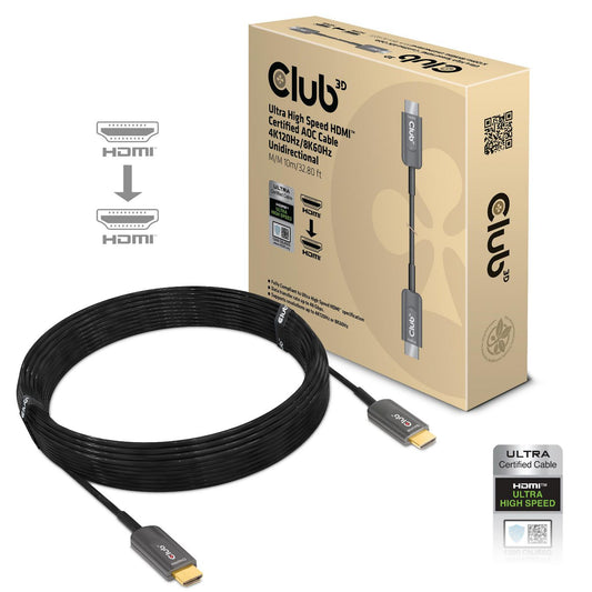 Club3D Ultra High Speed Hdmi Certified Aoc Cable 4K120Hz8K60Hz Unidirectional MM 10M32.80Ft