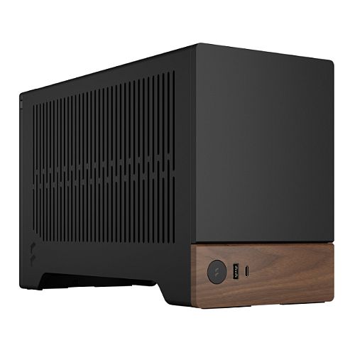 Fractal Design Terra Graphite SFF PC Case, Mini ITX, Walnut Front, Anodized Aluminium Exterior, 322mm GPU Support, Requires SFX/SFX-L PSU, USB-C