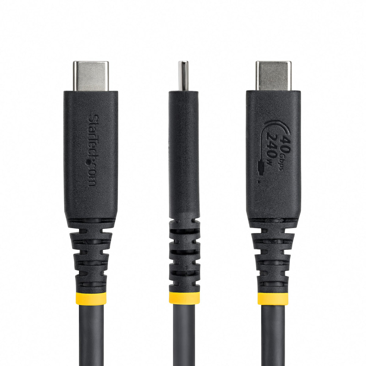 StarTech.com 1m (3ft) USB4 Cable, 40Gbps, USB-IF Certified USB-C Cable, 240W PD, 8K 60Hz/4K 240Hz DP2.1 DP40, TPE Jacket, Thunderbolt 4 Compatible - Black USB-C Cord