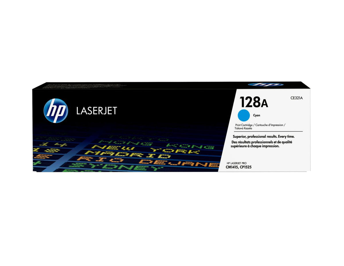 HP Cartridge-Cyan CLJ CP1525 128A Cyan Original LaserJet Toner Cartridge, 1300 pages, Cyan, 1 pc(s)