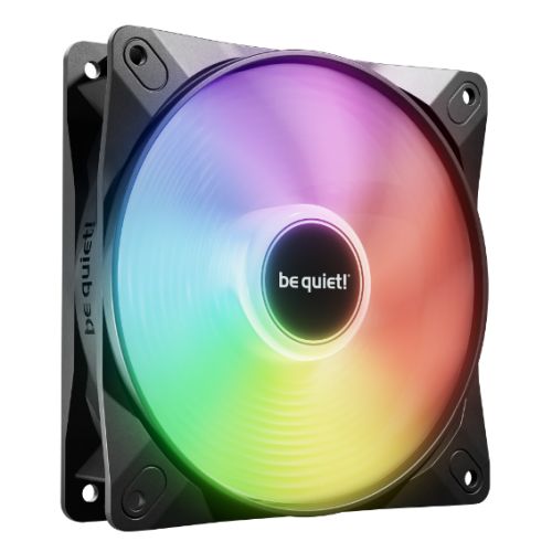 Be Quiet! (BL123) Light Wings LX 12cm PWM High-Speed ARGB Case Fan, Rifle Bearing, Impeller w/ 16 LEDs, Daisy-Chain, Up to 2100 RPM, Black