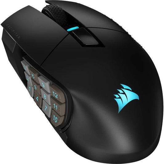 Corsair Scimitar Elite Wireless Mouse Right-Hand Rf Wireless + Bluetooth + Usb Type-C Optical 26000 Dpi