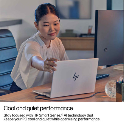 HP EliteBook 8 G1i AI Wolf Pro Security Edition Intel Core Ultra 5 225U Laptop 35.6 cm (14") WUXGA 24 GB DDR5-SDRAM 512 GB SSD Wi-Fi 6E (802.11ax) Windows 11 Pro AI PC Silver