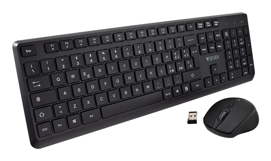 V7 CKW350IT keyboard Mouse included Universal USB QWERTY UK English Black