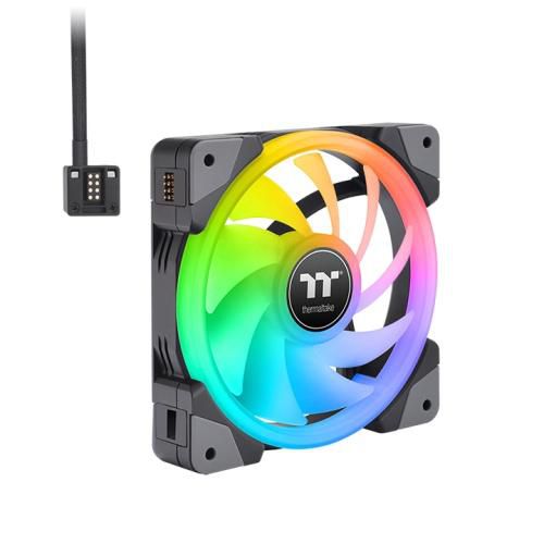 ThermalTake Swafan Ex12 Rgb Pc Cooling Fan Tt Premium Edition Computer Case Air Cooler 12 Cm Black 3 Pc(S)