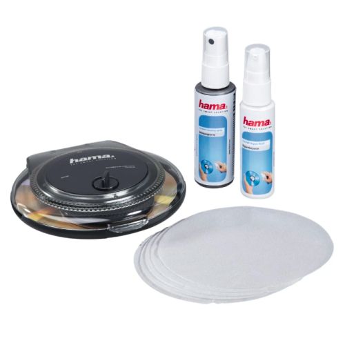 Hama CD/DVD Repair & Cleaning Kit - Repair Paste, Cleaning Fluid, Polishing Pads, Shell with Soft Pad