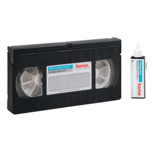 Hama VHS/S-VHS Video Cleaning Tape with Cleaning Fluid