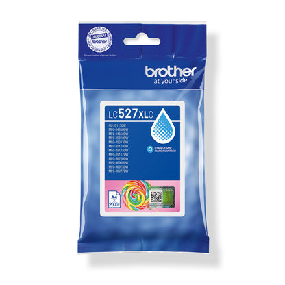 Brother LC-527XLC Ink cartridge cyan high-capacity, 2K pages ISO/IEC 19752 for Brother MFC-J 4350/6560/6975