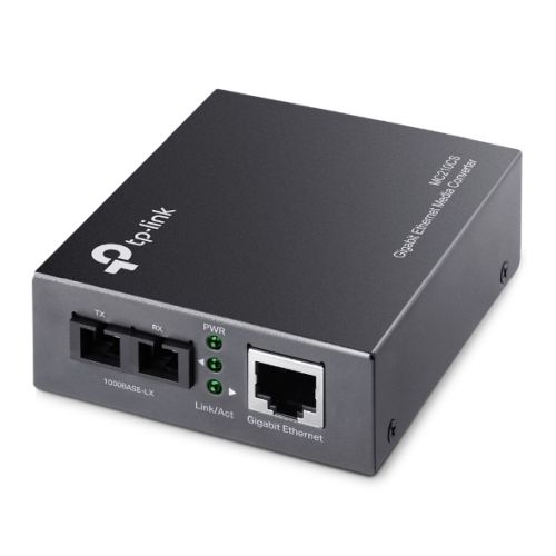 TP-LINK (MC210CS) Gigabit Single-Mode Media Converter, 1x GB Auto-Negotiation RJ45, up to 20km