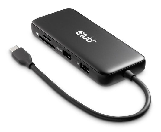 Club3D 8-1 Portable Dock Usb Type-C 10Gbps To Hdmi And Displayport 8K30Hz Pd Max.100Watt