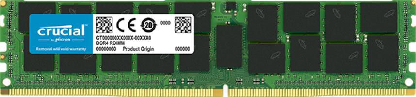 Crucial 16GB DDR4-2666 RDIMM 16GB DDR4-2666 RDIMM, 16 GB, 1 x 16 GB, DDR4, 2666 MHz, 288-pin DIMM, Green