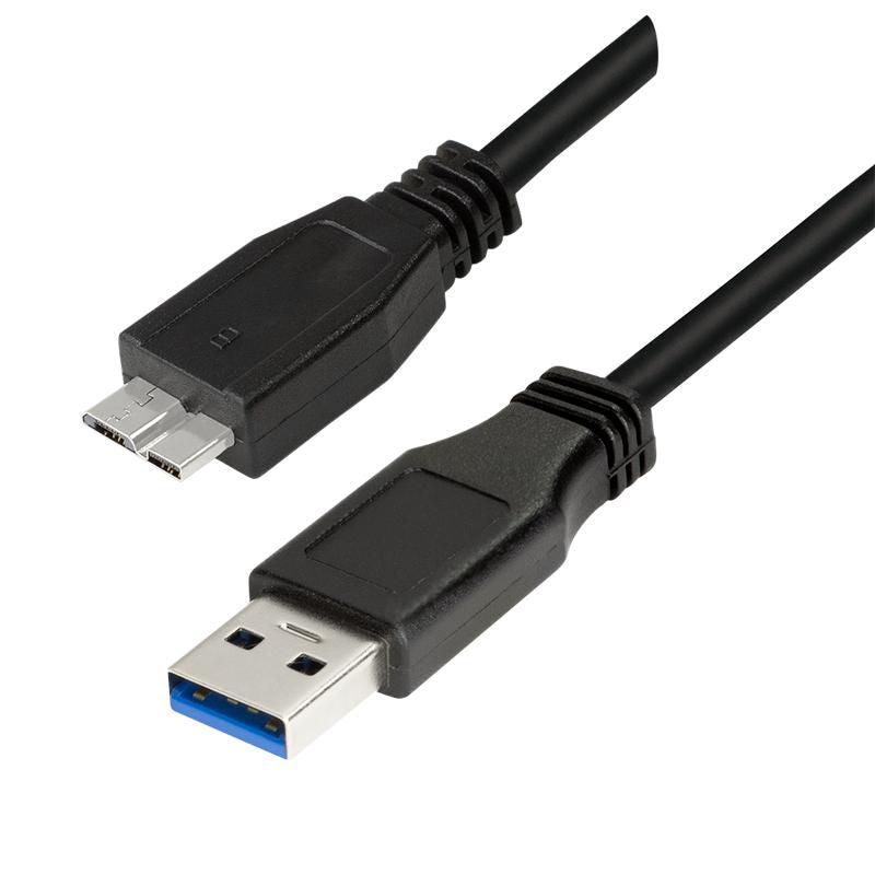 LogiLink USB 3.0 cable, USB-A/M to Micro-USB/M, black, 2 m CU0027, 3 m, USB A, Micro-USB B, USB 3.2 Gen 1 (3.1 Gen 1), Male/Male, Black