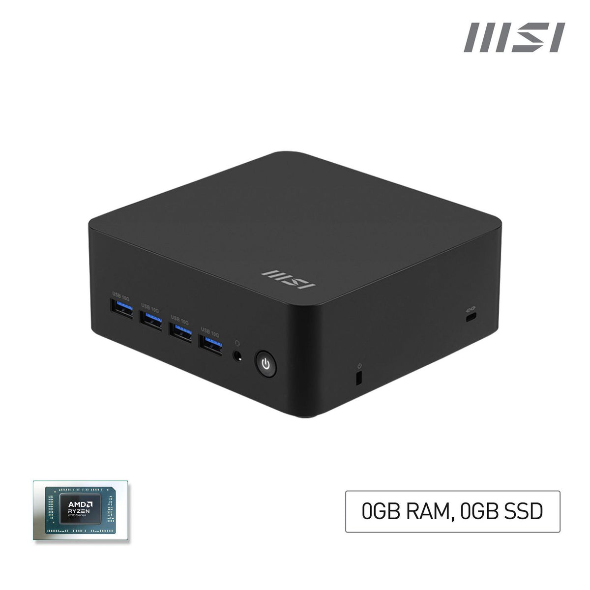 MSI Cubi Z Ai 8M Amd Ryzen 9 8945Hs, Barebone, Nuc, Sff, Mini Computer, Htpc, (No Ram, No Storage, No Os), Amd Radeon Graphics/Ddr5/Dual