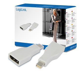 LogiLink DisplayPort- Mini Display Por Mini DisplayPort Mini DisplayPort / DisplayPort Adapter, Mini DisplayPort M, Display Port FM,