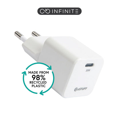 eSTUFF ES637027-BULK mobile device charger Smartphone White AC Fast charging Indoor