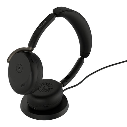 Jabra Evolve3 65 Flex MS - USB-C with Dongle - Black (Wireless Charging Pad)