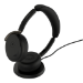 Jabra Evolve3 65 Flex MS - USB-C with Dongle - Black (Wireless Charging Pad)